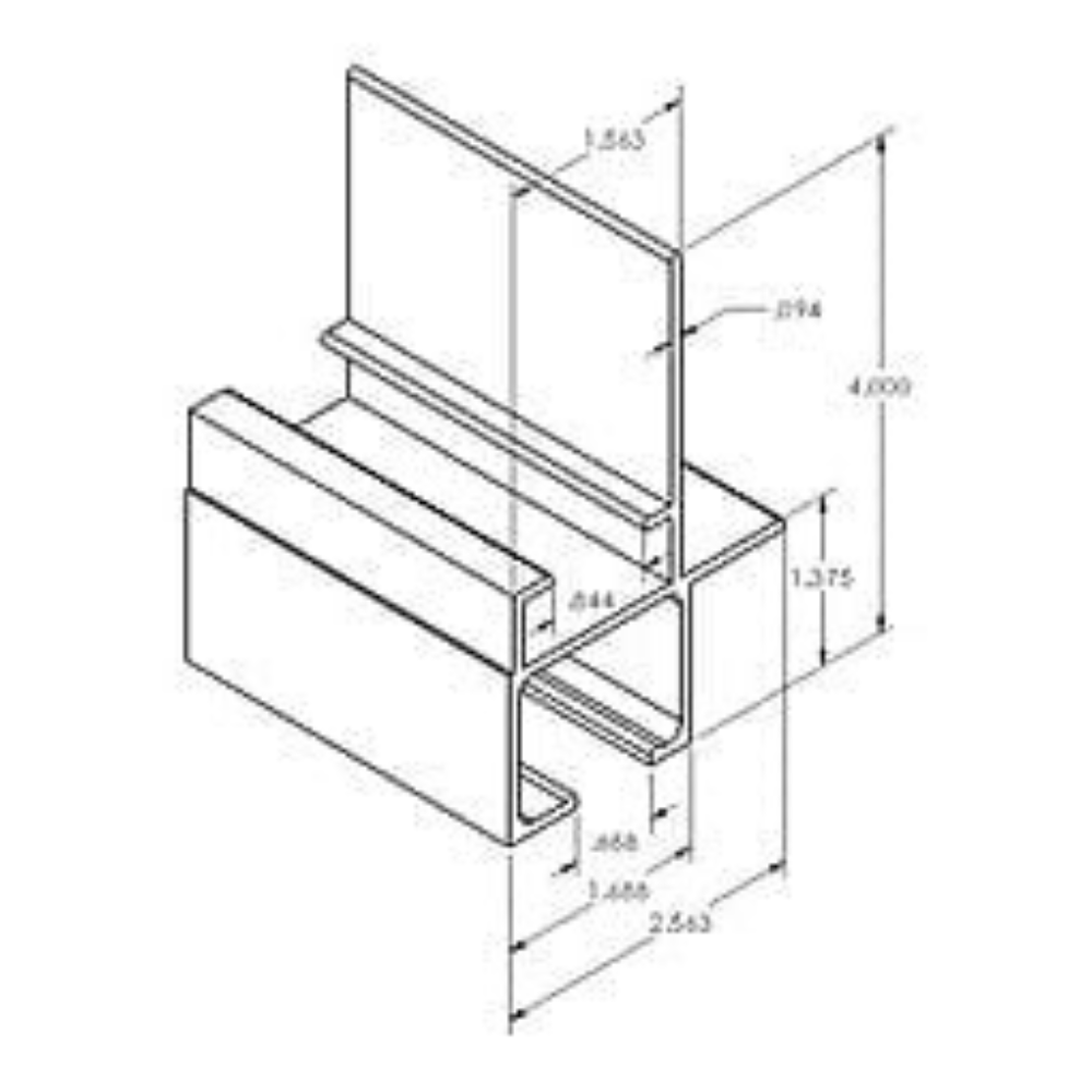 SPO-Bottom Rail With Guide - 10'