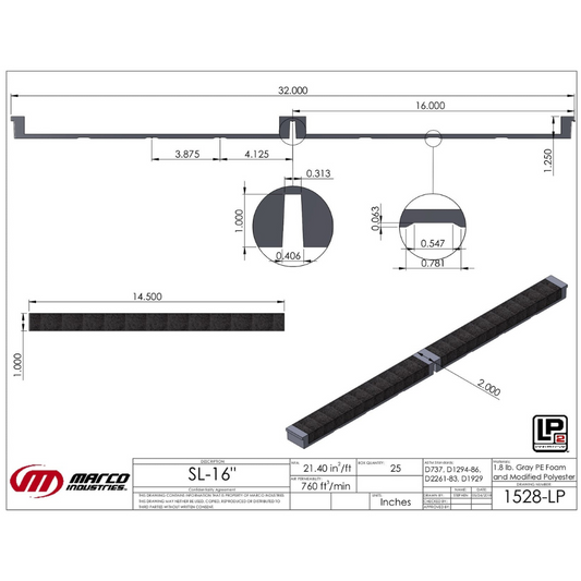 Ridge Vent – Lo-Lok (SL16) 16″