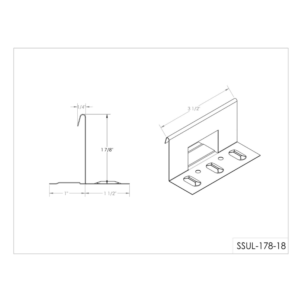 Ultra-Lok Clip – (3.5″ base) Stainless