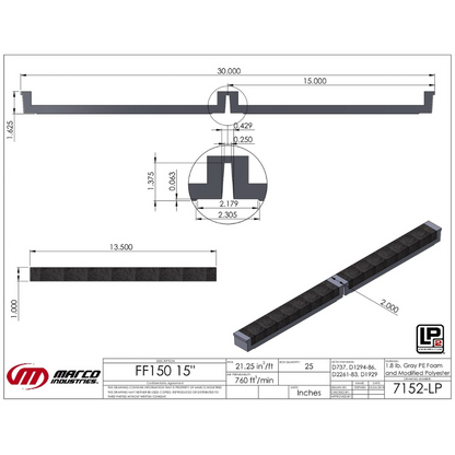 Ridge Vent – Hi-Lok (FF150) 15″ 4-Pack