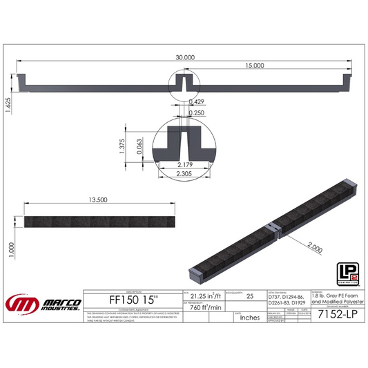 Ridge Vent – Hi-Lok (FF150) 15″